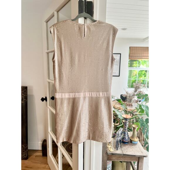 Halston Sequin Shift Dress – Blush Pink, Size 6 - Picture 7 of 7